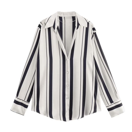 TRAF Women Shirts&Blouses 2024 Spring Summer Autumn Plus Size Long Sleeve Striped Shirts Ladies Fashion Casual Female Blouses